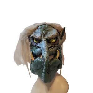 Vintage 2001 Paper Magic Group Bug Eye Blue FaceWerewolf Wolf Man Halloween Mask
